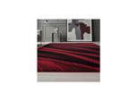 Teppich Kurzflor Aspen In Rot, Mit Abstraktem Wellenmuster, 120 X 170 Cm