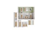Vicco BadmöBel-Set Rosario, Weiß, Moderne Serie, Badezimmer, Dekorative Front, Spiegelschrank, Waschtischunterschrank, Midischrank, Hochschrank