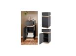 Vicco Midischrank Badschrank Badezimmerschrank Gloria Anthrazit Sonoma 33 X 76 Cm Modern Badezimmer TüR Schublade 2 FäCher