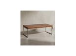 Kadima Design Couchtisch Isen: Massivholz, ChromfüßE, 120X40X60 Cm, Handgefertigt, Sheesham/Akazie.
