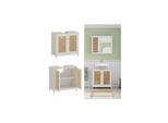 Vicco Waschtischunterschrank Rosario 60 X 58 Cm, Weiß, 2 TüRen, Badezimmer, Modern