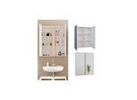 Vicco Spiegelschrank Badspiegel Badezimmerschrank Gloria Weiß Sonoma 70 X 84 Cm Modern Badezimmer 2 TüRen