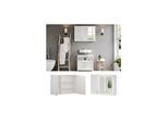 Vicco Spiegelschrank Riad, 68 X 49 Cm, Weiß, Glasschrank Mit 2 TüRen, Badezimmer