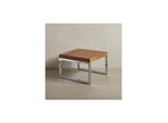 Kadima Design Quadratischer Couchtisch: Massivholz, Metallgestell, 60X40X60 Cm, Sheesham-Massivholz, Pflegeleicht.