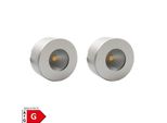 LED Unterbauleuchte, Mini-Star, Silber-Grau, Warmweiss, 2Er SET