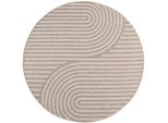 Outdoor-Teppich Boho-BöGen Beige 200X200 Cm Wetterfest