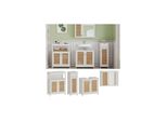Vicco BadmöBel-Set Rosario, Weiß, Moderne Serie, Badezimmer, Dekorative Front, Spiegelschrank, Waschtischunterschrank, Midischrank, Sideboard