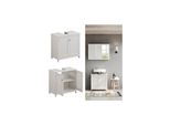 Vicco Waschtischunterschrank Riad, 60 X 58 Cm, Weiß, 2 TüRen, Badezimmer