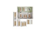 Vicco BadmöBel-Set Rosario, Weiß, Moderne Serie, Badezimmer, Dekorative Front, Spiegelschrank, Waschtischunterschrank, Midischrank, Hochschrank