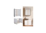 Vicco BadmöBelset Gloria Weiß Sonoma Modern Badezimmer Spiegelschrank Waschtischunterschrank