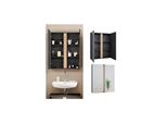 Vicco Spiegelschrank Badspiegel Badezimmerschrank Gloria Anthrazit Sonoma 70 X 84 Cm Modern Badezimmer 2 TüRen