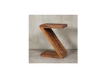 Kadima Design Beistelltisch "Z" Cube: Akazie/Sheesham, Z-Form, 44X59X30 Cm, Handgefertigt, Vielseitig Nutzbar.