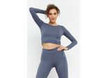 Slim-Fit Langarm-Crop-Top