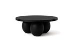 Dekori_Interiors Couchtisch, Schwarz, Holz, Rund, 60X27X60 Cm, Wohnzimmer, Wohnzimmertische, Couchtische