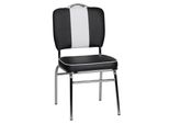 Wohnling Esszimmerstuhl American Diner WL1.716 Schwarz/Weiß
