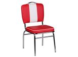 Wohnling Esszimmerstuhl American Diner WL1.715 Rot/Weiß
