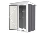 Outsunny Metall Gerätehaus 1,36m² 161 x 95 x 181cm Geräteschuppen mit Pultdach