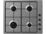 Gaskochfeld Zerowatt ZHW6LCX mit 4 Kochfeldern, 60 cm breit, aus Edelstahl