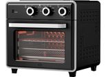 Minibackofen, 20L, 5 Funktionen, 360° Heißluft, Grillrost, Krümelblech, Schwarz