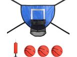 Famanu Basketballring-Set für Trampolin - Wasserdichtes Basketballziel - Weiche Basketballspielaccessoires