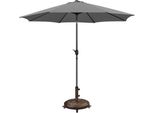 Gartenschirm mit Ø50,6 cm Basis, Komplettset inklusive Regenschirmstange, Außenjalousie, 24,7 kg Gewicht, mit Rollenverschluss