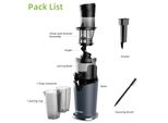 Slow Juicer - SJ-017 Kaltpress-Entsafter - 200 W - 78-mm-Einfüllöffnung - Für ganze Zutaten - Blau - EU-Stecker