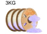 Glow in the Dark PLA Filament - 3D Drucker Filament 1,75 mm - Toleranz ±0,03 mm - 3 kg Spule - Für FDM 3D Drucker - Lila