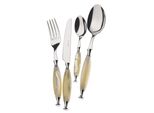 BESTECKSET für 6 Personen Edelstahl Besteck Tafelbesteck BUGATTI Country Ivory