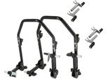 SEFIS D20U Motorradständer Set Vorder- und Hinterrad Motorradheber Serviceständer Front und Heck Motorrad montageständer ständer Motorrad aufbocken (2in1 / 2in1)