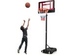 Basketballständer 154-210 cm höhenverstellbar, Basketballkorb mit Ständer, Basketballanlage verstellbar für Jugend & Erwachsene, Basketball Korbanlage mit Rollen