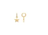 Luxenter 18K Gelbgold Plattierte Brillant Zirkonia Ohrringe - Star