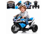 BMW HP4 Mini Kinder Elektromotorrad 7,4V (2–5 Jahre) – Offiziell Lizenziert, mit Stützrädern, LED & MP3 – Kinder Elektro Motorrad – Blau