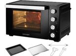 Minibackofen ET6035bc, 35 Liter, 1600 Watt, 6 Kochfunktionen, Heißluft, Grill, Rotisserie