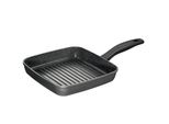 Stoneline Grillpfanne, 26 X 26 Cm, Aluguss, Grillpfanne Beschichtet Mit Echten Steinpartikeln, Grau, Grillpfanne Induktion Und Backofengeeignet, Steak Pfanne