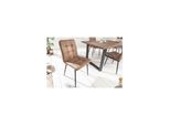 Riess-Ambiente Stuhl Modena - Retro Design Antik Taupe Ziersteppung Pflegeleicht