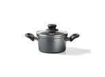 Stoneline Kochtopf 16 Cm, Mit Deckel, Induktion, Aluguss, Beschichtet Mit Echten Steinpartikeln, Grau, Beschichteter Kochtopf Induktion 16Cm Durchmesser, Antihaftbeschichtet