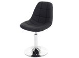 Esszimmerstuhl MCW-A60, Stuhl Drehstuhl, Retro 50Er Jahre Design ~ Stoff/Textil Dunkelgrau, Chromfuß