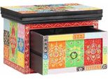 Famanu Nachttische Set - Vielseitige Schlafzimmermöbel - Massives Mango-Holz - 40 x 30 x 28 cm - Bunt