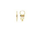Luxenter Sterling Silber 925 Ohrringe Mit Multicolour Kristall In 18K Gelbgold - Schmetterling