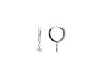 Luxenter 925 Sterling Silber Rhodinierte Ohrringe - Stern