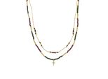 Luxenter Halskette Aus 925 Sterling Silber Und 18K Gold Finish Brillant Zirkonia - Holis