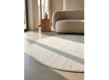 Teppich Kurzflor Ammer In Creme, Einfarbig, Ø 200 Cm