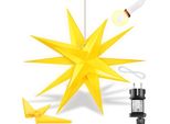Kesser® Leuchtstern 3D, LED Weihnachtsstern Mit Timer FüR Innen Und AußEn, Adventsstern Beleuchtet HäNgend Stern + Warmweiß Licht