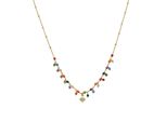 Luxenter Multicolor Kristall-Halskette Aus 18K Gelbgold - Lision