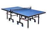 VEVOR Tischtennisplatte, Professionelles Tischtennisspiel, Tragbare Tischtennisplatte aus MDF für den Innenbereich, Klappbare Tischtennisplatte mit Schnellspannnetz und abschließbaren Rädern, 10 Minuten einfache Montage, 25mm Tischplatten, 25 mm, Mit Rädern