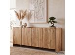 Sideboard Akazie Massivholz 180Cm Anrichte Kommode 4 TüRen Holzkommode Handmade