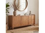 Sideboard Mango Massivholz 160Cm Anrichte Kommode 3 TüRen Holzkommode Handmade
