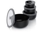 arendo RüHrschüSsel 4Er PlastikschüSsel-Set Mit Deckel 0,35 L / 0,65 L / 1,2 L / 2,0 L, Kunststoff, (Set, 4-Tlg), Rund, Bpa-Frei