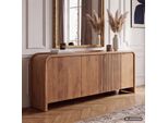 Sideboard Mango Massivholz 160Cm Anrichte Kommode 3 TüRen Holzkommode Handmade