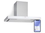 Klarstein Dunstabzugshaube 90cm, Abluft/Umluft Dunstabzugshaube mit Spülmaschinenfestem Filter, Abzugshaube Leise, 500 m³/h Luftstrom, Wandhauben für die Küche mit App Control, Dunstabzug 90 cm